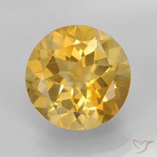 5.98ct 자연스러운 브라이트 골드 황수정, 둥근, VVS