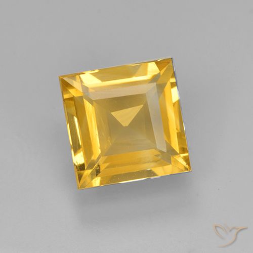 2.26ct 자연스러운 미디엄 골든 황수정, 정사각형, VVS