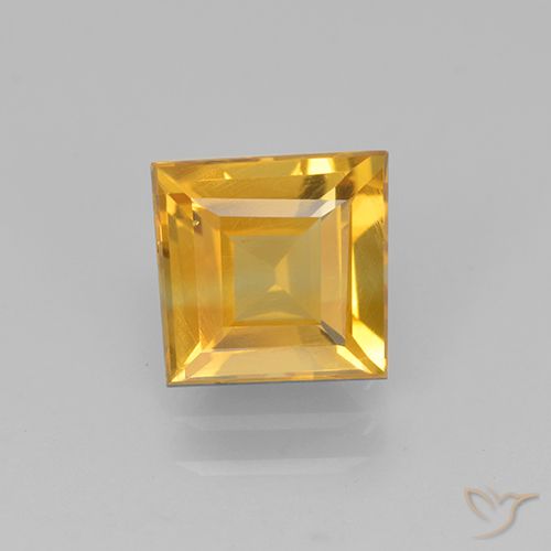 1.48ct 자연스러운 다크 골든 황수정, 정사각형, VVS-VS