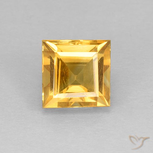 2.15ct 자연스러운 브라이트 골드 황수정, 정사각형, VVS-VS