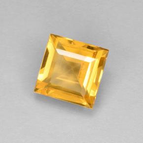2.07캐럿 천연 골든 오렌지 시트린, 스퀘어, 7.9×7.8 mm, VVS-VS