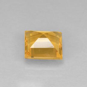 2.07캐럿 천연 골든 오렌지 시트린, 스퀘어, 7.9×7.8 mm, VVS-VS