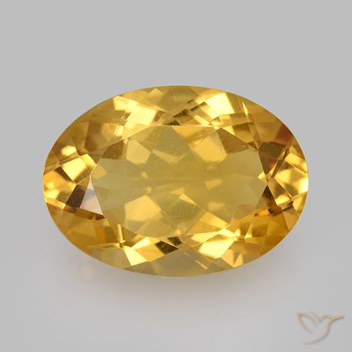10.63ct 자연스러운 딥 골드 황수정, 타원형, VVS