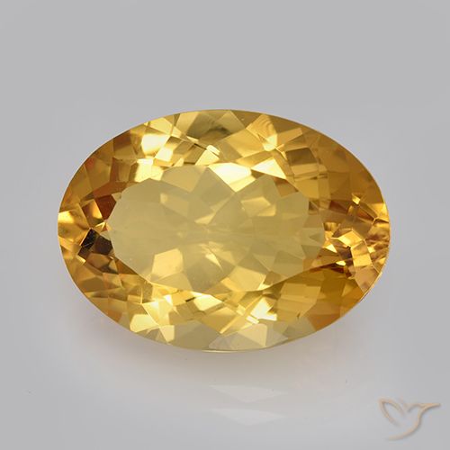 11.23ct 자연스러운 딥 골든 오렌지 황수정, 타원형, VVS