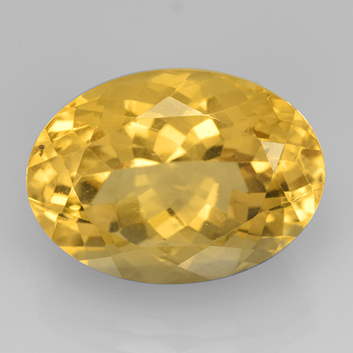 13.95캐럿 천연 골든 시트린, 타원형 컷, 18.1×13.1 mm, VVS