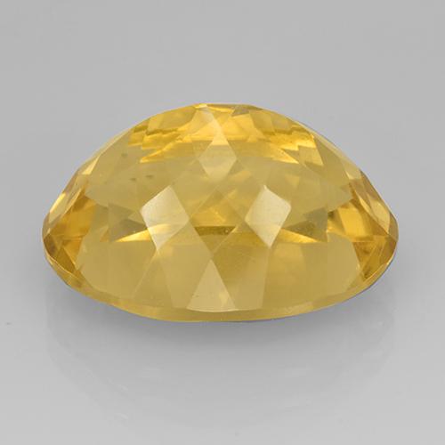 13.95캐럿 천연 골든 시트린, 타원형 컷, 18.1×13.1 mm, VVS