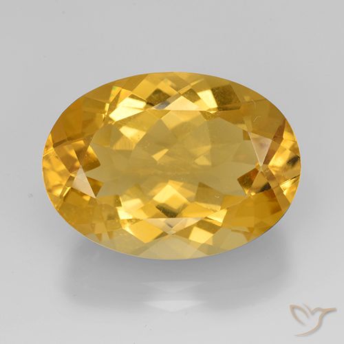10.57ct 자연스러운 미디엄 골든 황수정, 타원형, VVS-VS