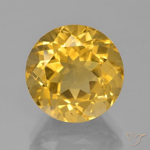 8.02ct 자연스러운 브라이트 골드 황수정, 둥근, VVS-VS