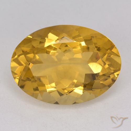 11.68ct 자연스러운 골든 황수정, 타원형, VVS