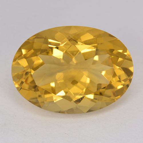 12.00캐럿 천연 골든 시트린, 타원형 컷, 18.2×13.1 mm, VVS