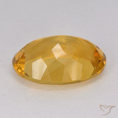 11.63캐럿 천연 딥 골든 오렌지 시트린, 타원형 컷, 18×13 mm, VVS
