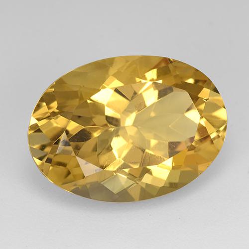 11.48캐럿 천연 미디엄 골든 시트린, 타원형 컷, 18.1×13.1 mm, VVS