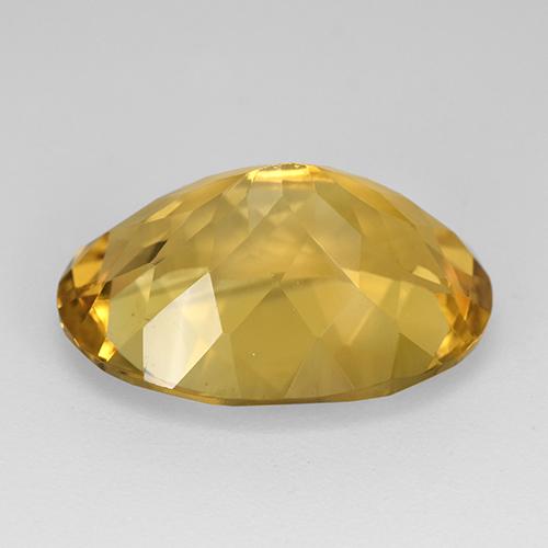 11.48캐럿 천연 미디엄 골든 시트린, 타원형 컷, 18.1×13.1 mm, VVS
