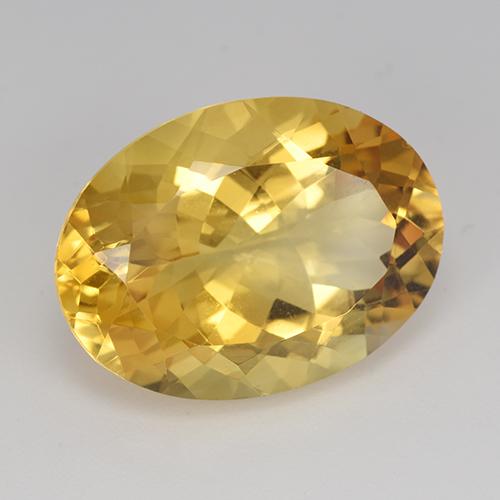 16.45캐럿 천연 골든 오렌지 시트린, 타원형 컷, 20.2×15 mm, VVS