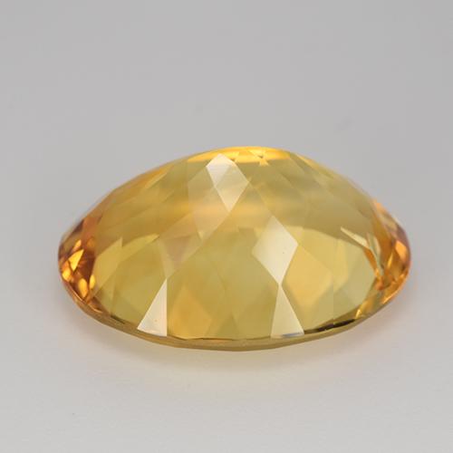 16.45캐럿 천연 골든 오렌지 시트린, 타원형 컷, 20.2×15 mm, VVS