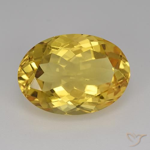12.08ct 자연스러운 골든 황수정, 타원형, VVS