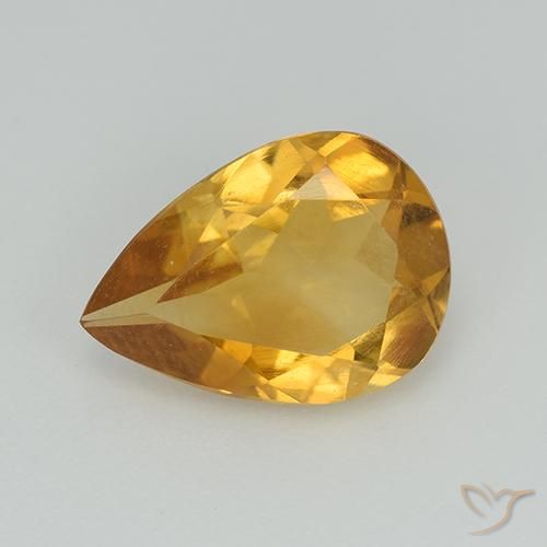 2.02ct 자연스러운 다크 골든 황수정, 배 모양, VS