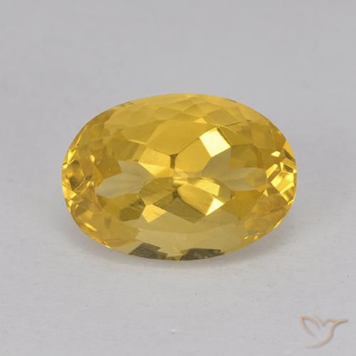3.20ct 자연스러운 골든 오렌지 황수정, 타원형, VS