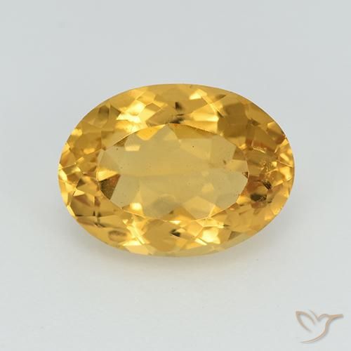 2.80ct 자연스러운 딥 골든 오렌지 황수정, 타원형, VS