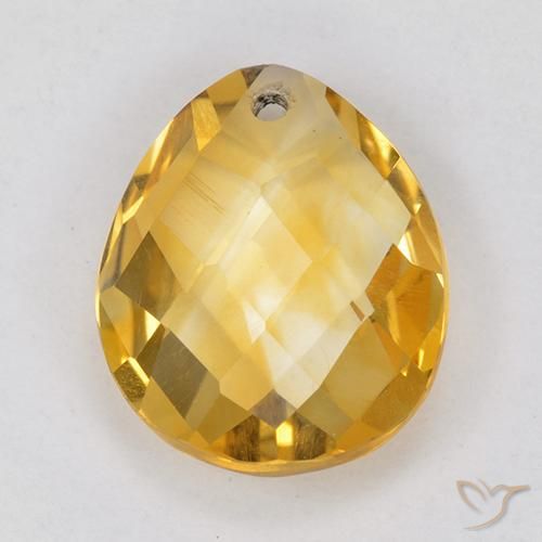 3.60ct 자연스러운 미디엄 골든 황수정, 배 모양, VVS-VS
