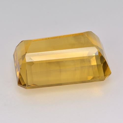 15.40캐럿 천연 딥 골든 오렌지 시트린, 에메랄드 컷, 18×12.9 mm, VVS-VS