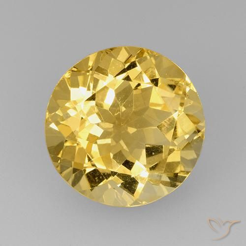 7.17ct 자연스러운 미디엄 골든 황수정, 둥근, VVS-VS