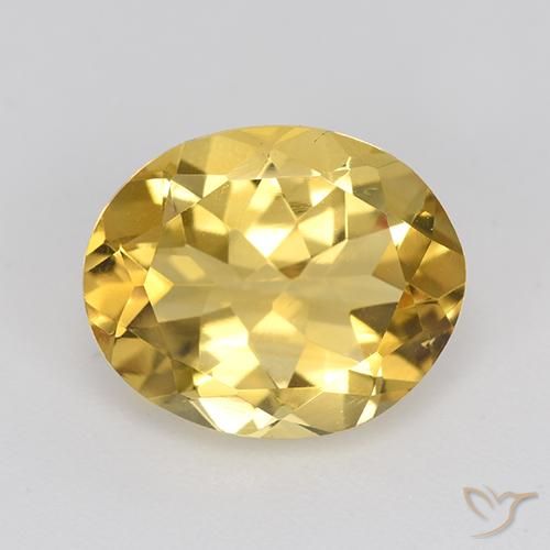 3.73ct 자연스러운 골든 황수정, 타원형, VVS-VS