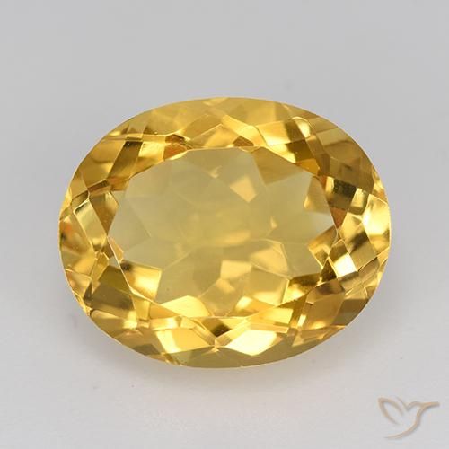 4.83ct 자연스러운 미디엄 다크 골든 황수정, 타원형, VVS-VS