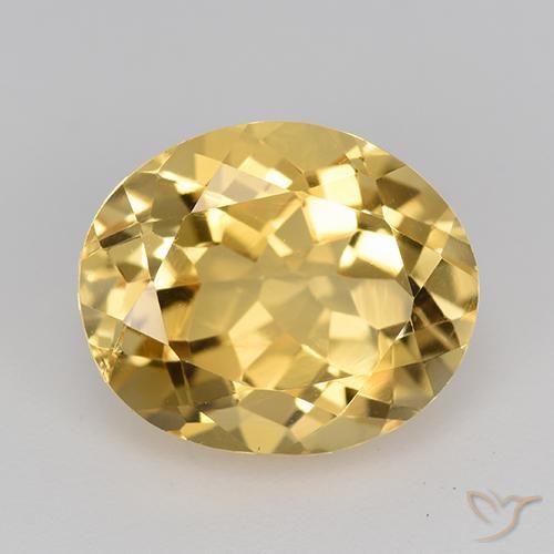 4.47ct 자연스러운 금 황수정, 타원형, VVS-VS