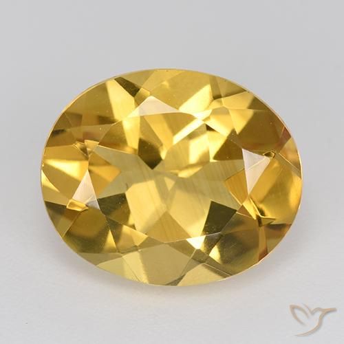 4.24ct 자연스러운 미디엄 골든 황수정, 타원형, VVS-VS