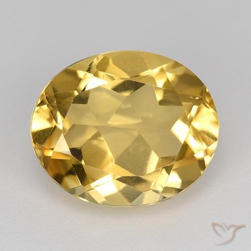 4.38ct 자연스러운 골든 오렌지 황수정, 타원형, VVS-VS
