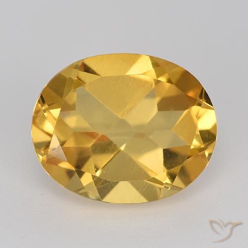 4.31ct 자연스러운 미디엄 다크 골든 황수정, 타원형, VVS-VS