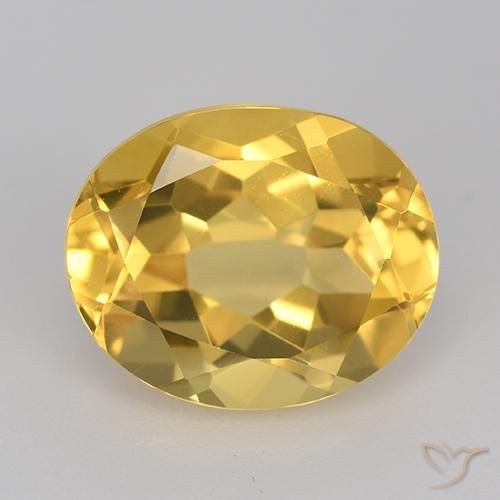 4.66ct 자연스러운 골든 오렌지 황수정, 타원형, VVS-VS
