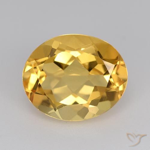 4.45ct 자연스러운 미디엄 라이트 골든 황수정, 타원형, VVS-VS
