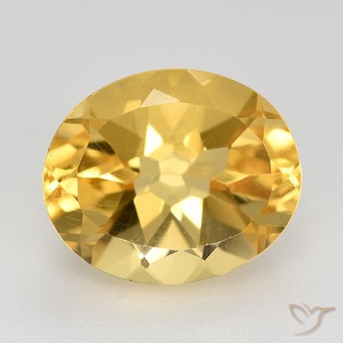 4.73ct 자연스러운 브라이트 골드 황수정, 타원형, VVS-VS