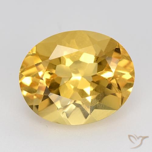 4.67ct 자연스러운 골든 황수정, 타원형, VVS-VS