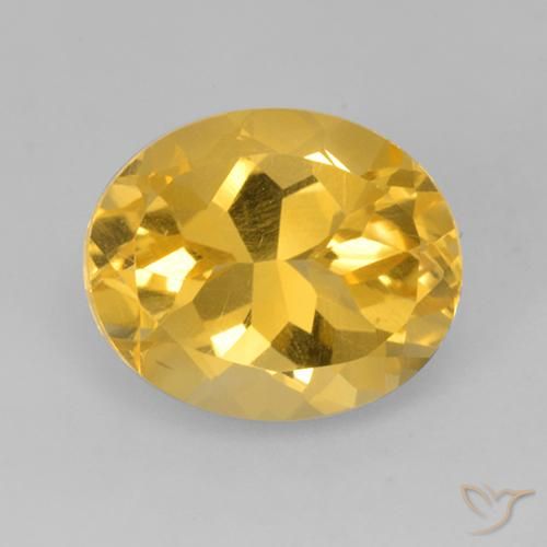 4.43ct 자연스러운 브라이트 골드 황수정, 타원형, VVS-VS