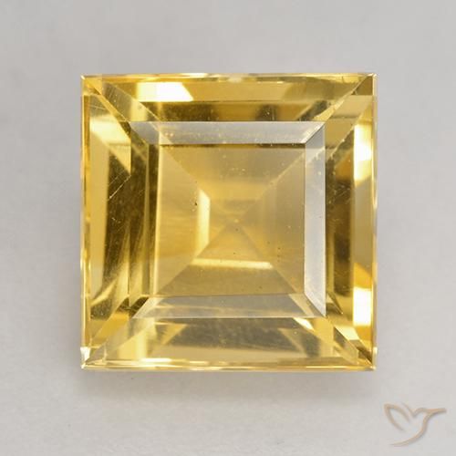 3.57ct 자연스러운 골든 황수정, 정사각형, VS
