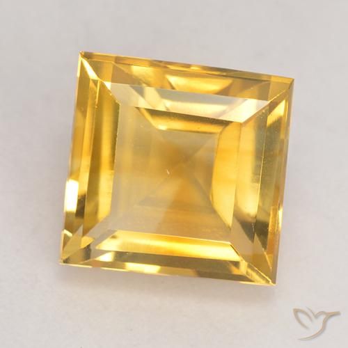 3.30ct 자연스러운 골든 황수정, 정사각형, VVS-VS