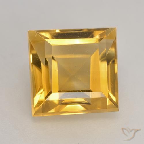 3.11ct 자연스러운 골든 황수정, 정사각형, VVS-VS