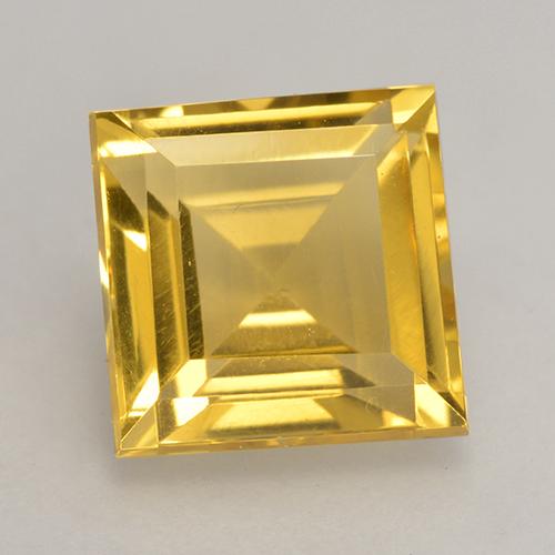 3.72캐럿 천연 골든 시트린, 스퀘어, 8.9×8.8 mm, VVS-VS