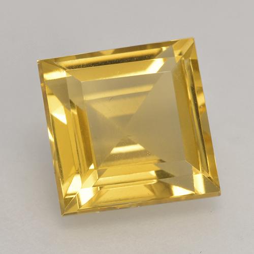 3.72캐럿 천연 골든 시트린, 스퀘어, 8.9×8.8 mm, VVS-VS
