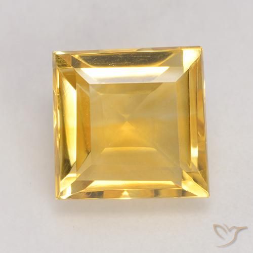 3.56ct 자연스러운 골든 황수정, 정사각형, VVS-VS