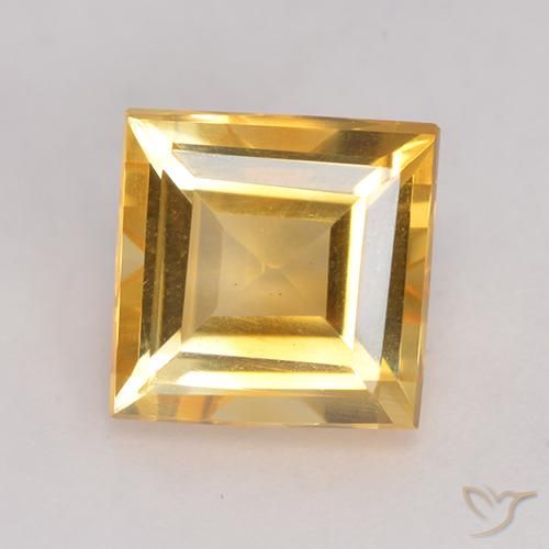 2.94ct 자연스러운 금 황수정, 정사각형, VVS-VS