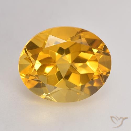 3.71ct 자연스러운 골든 오렌지 황수정, 타원형, VVS-VS