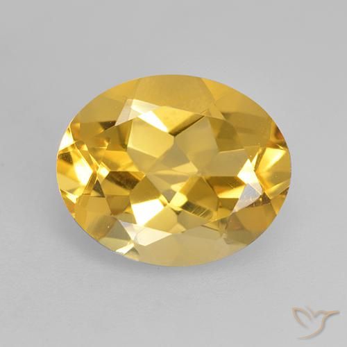 3.33ct 자연스러운 골든 황수정, 타원형, VVS-VS