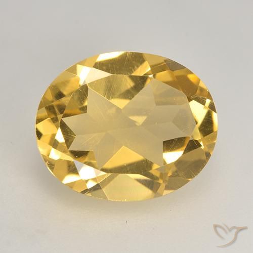 3.28ct 자연스러운 골든 황수정, 타원형, VVS-VS