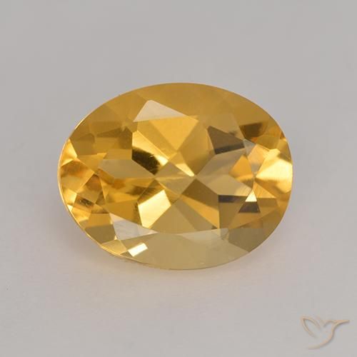3.14ct 자연스러운 오렌지-골드 황수정, 타원형, VVS-VS