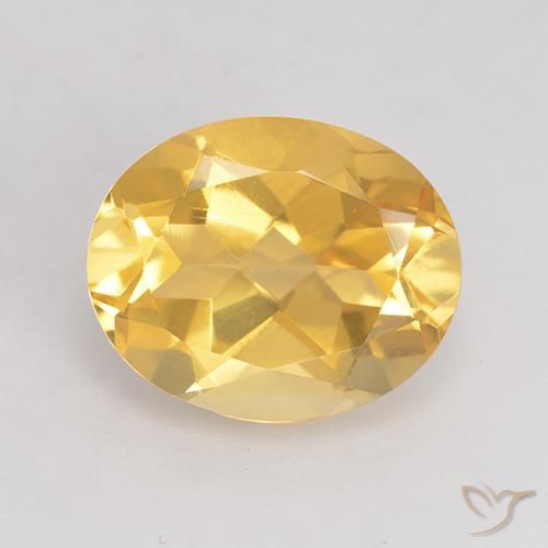3.43ct 자연스러운 골든 오렌지 황수정, 타원형, VVS-VS