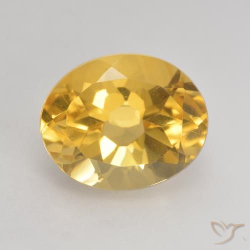 3.68ct 자연스러운 골든 황수정, 타원형, VVS-VS